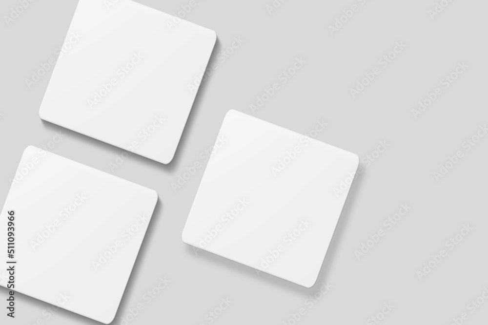 Blank square business card for mockup. 3D Render.
Blank square business card for mockup. 3D Render.
