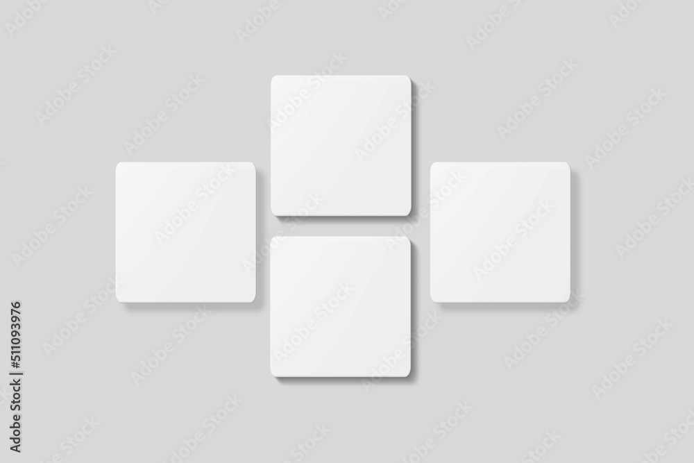 Blank square business card for mockup. 3D Render.
Blank square business card for mockup. 3D Render.