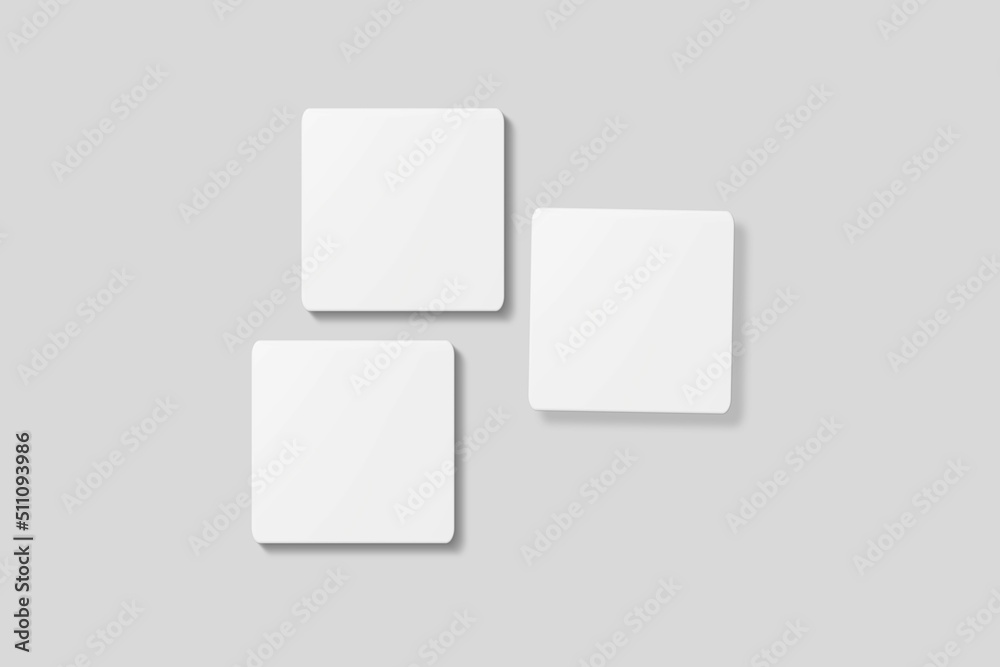 Blank square business card for mockup. 3D Render.
Blank square business card for mockup. 3D Render.