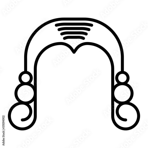 wig icon on transparent background