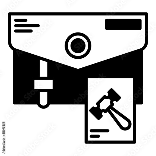 briefcase icon on transparent background