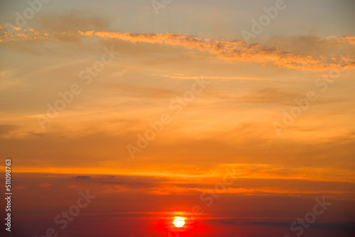 Sunrise sky and cloud at morning.