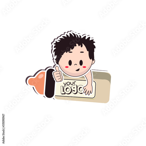 Logo baby formula, baby food, baby with pacifier