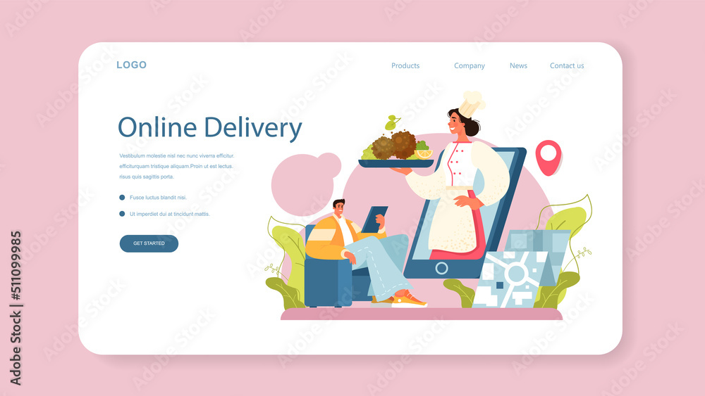Falafel web banner or landing page. Traditional dish of Jewish cuisine Falafel web banner or landing page. Traditional dish of Jewish cuisine