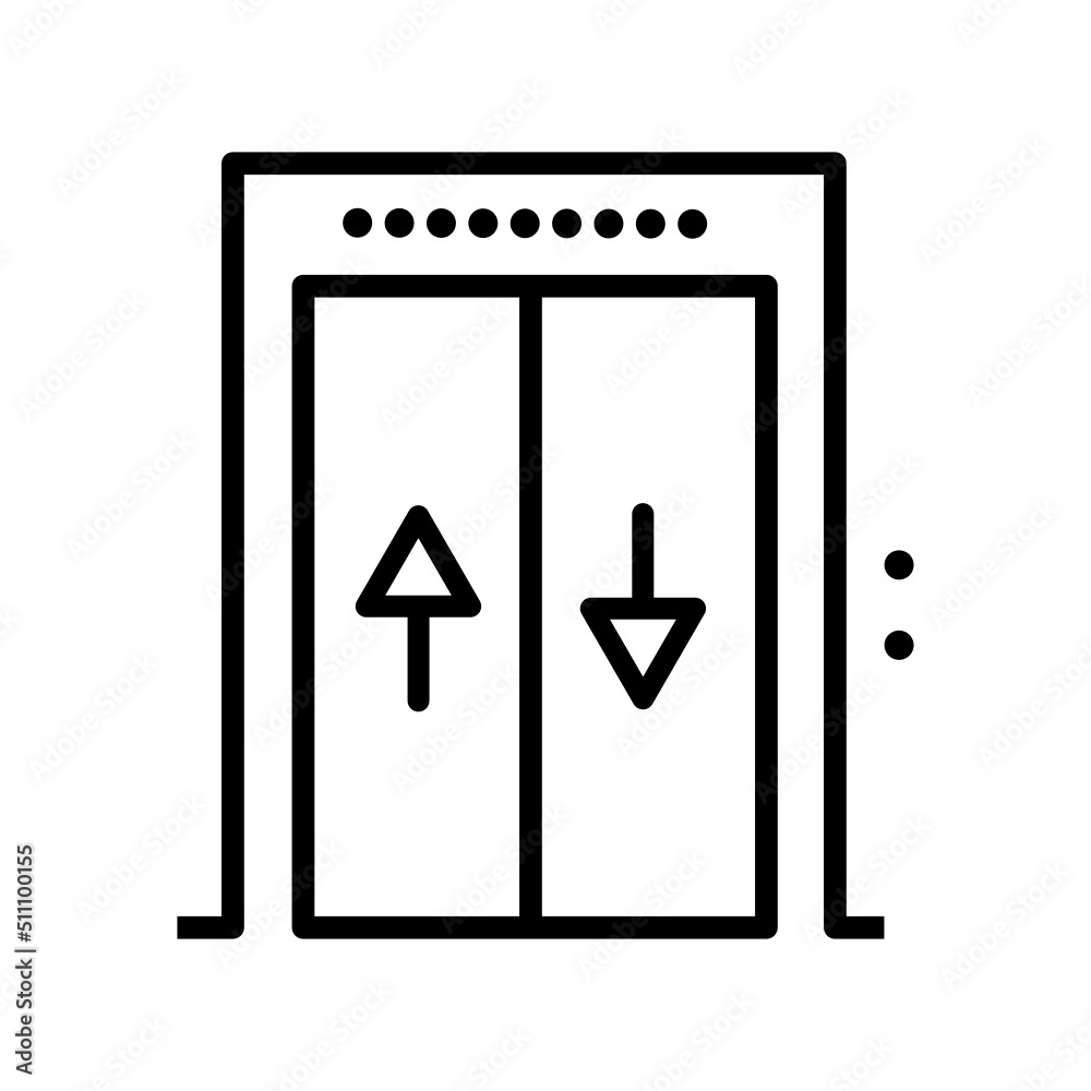 elevator icon vector,hotel elevator icon vector