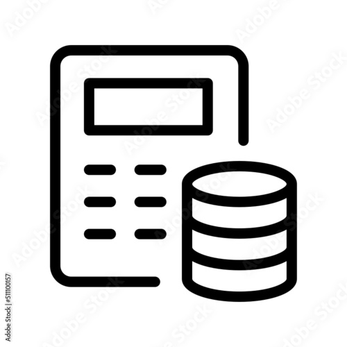 financial calculation icon vector