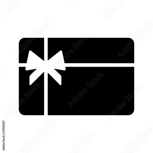 gift vector glyph flat icon