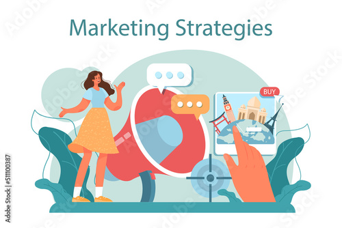 Travel agency marketing campaign. Travel company promotion
