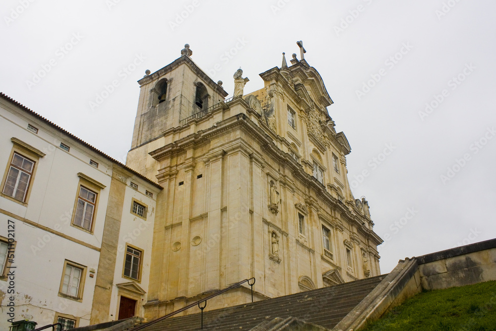 New Cathedral of Coimbra or Se Nova de Coimbra in Old Upper Town, Portugal
