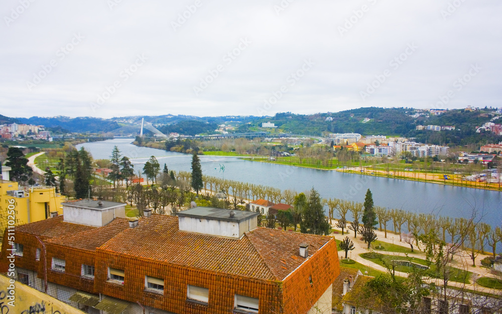 Panoramic cityscape of Coimbra, Portugal 