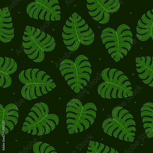 seamless pattern with leaves