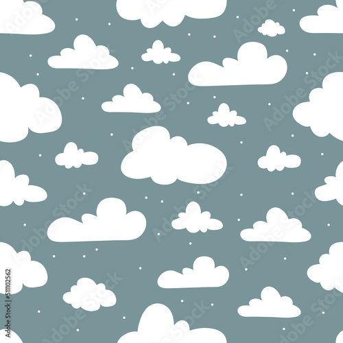 seamless pattern with clouds