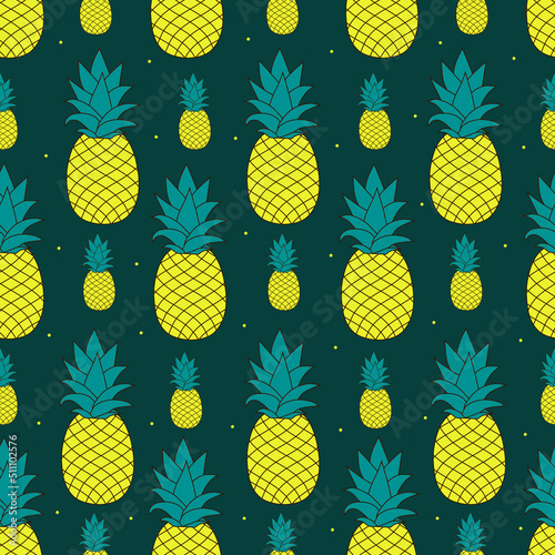 seamless pattern with pineapples