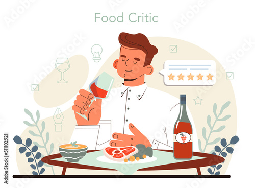 Professional critic concept. Journalist making review and ranking