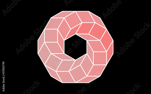 Geometric Ellipse Pink Pastel Vector Abstract