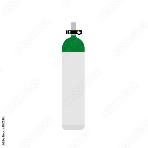 Illustration of a liquid oxygen tank cylinder.