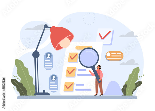 Job interview concept. Idea of employment and hiring procedure