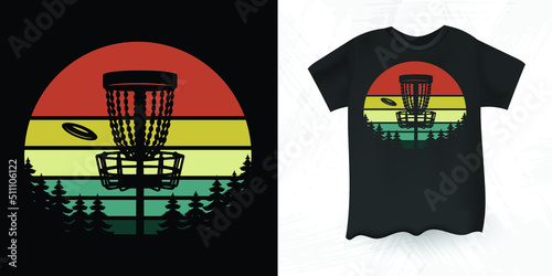 Funny Retro Vintage Disc Golf T-shirt Design 