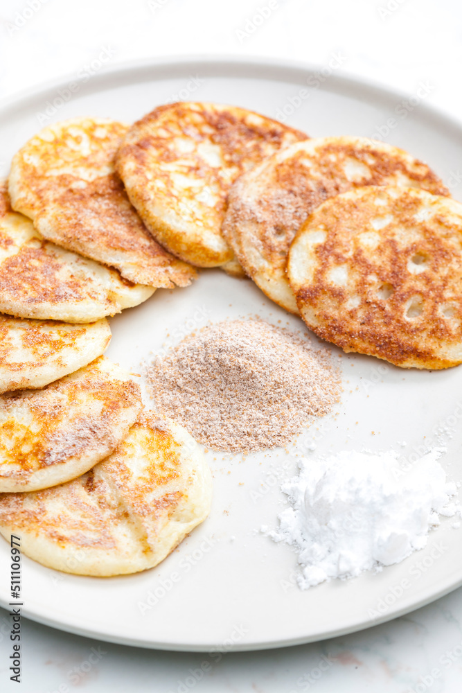 pancakes witih sugar and cinnamon sugar pancakes witih sugar and cinnamon sugar