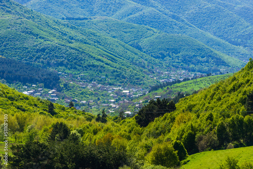 Scenic landscape with trees and forest, Vanadzor