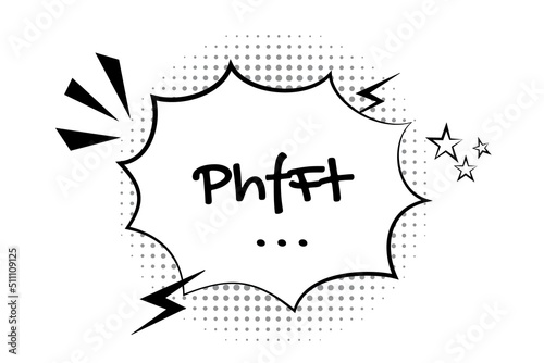 Poof - comic expression vector illustration text Smelling pop art comic book cartoon fart cloud flat style design Bad stink Toxic aroma smoke cloud isolated white background Symbols and sound effects