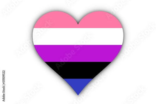 Bandera Género Fluido en corazón Free Download Bandera Género Fluido en corazón - GFXLoad