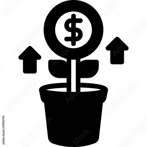 money tree glyph icon
