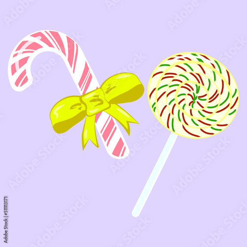 candy canes isolated 