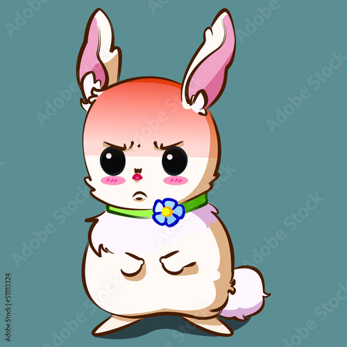 Angry bunny character
