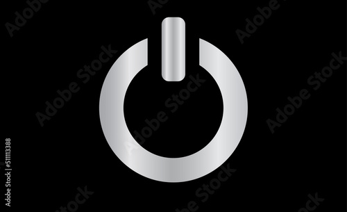 button icon on black background. illustrator vector.