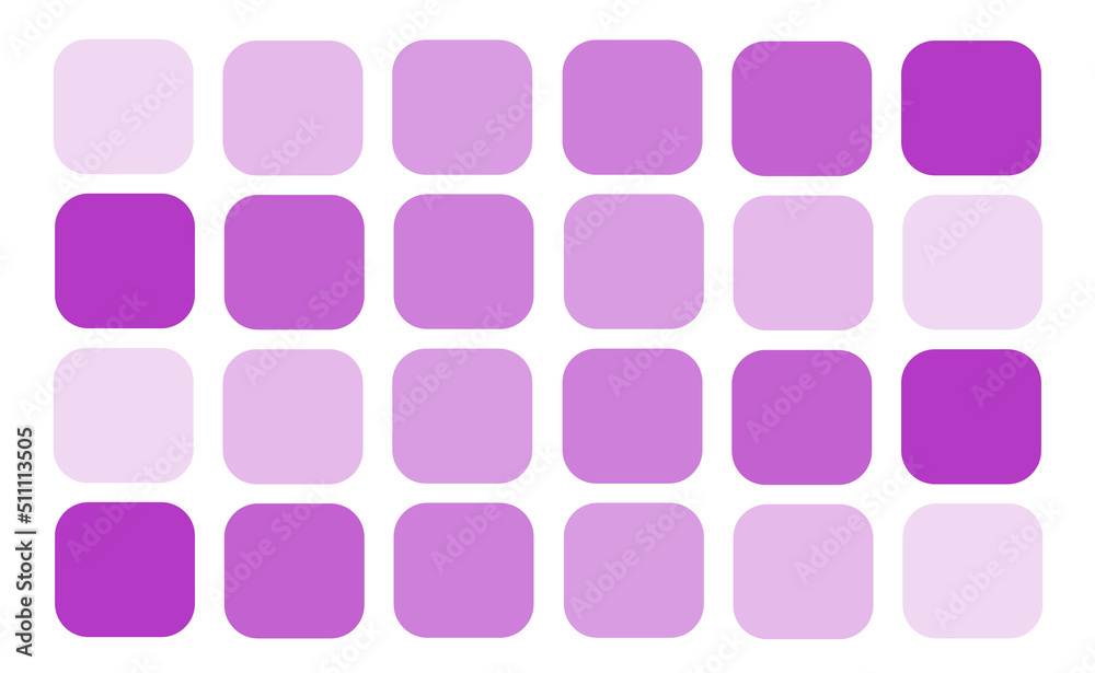 Background of squares with rounded corners in violet color and gradients. Background of squares with rounded corners in violet color and gradients.