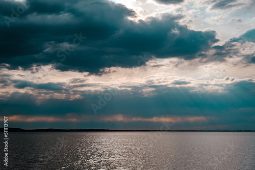 clouds over the lake
