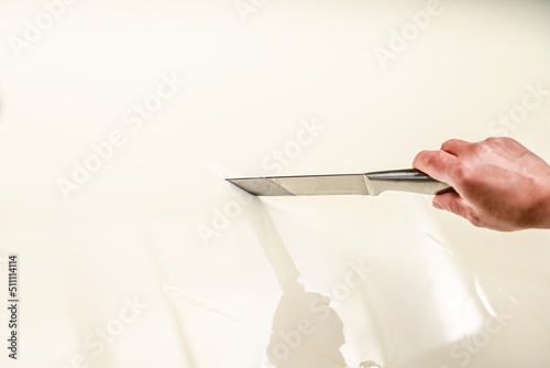 Φωτογραφία Testing the consistency of the curd in the milk tank