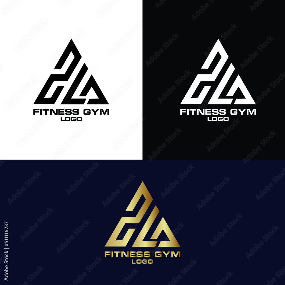 SLA fitness and gym business logo or ALS icon, letter, and monogram ...