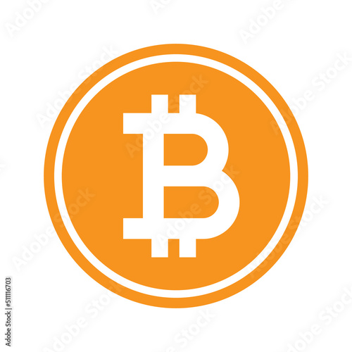 Bitcoin logo. Crypto currency btc vector icon.