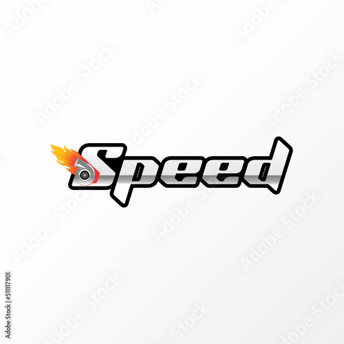 Unique writing or word SPEED sport italic font with turbo machine image graphic icon logo design abstract concept vector stock. Can be used as a symbol related to watermark or automotive