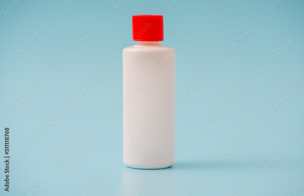 Plastic packaging for household chemicals and cosmetics with space for text Plastic packaging for household chemicals and cosmetics with space for text