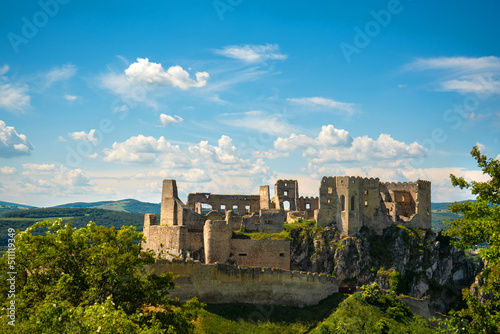 Beautiful castle in the Europe. Ruins Beckov in the Slovakia.  photo