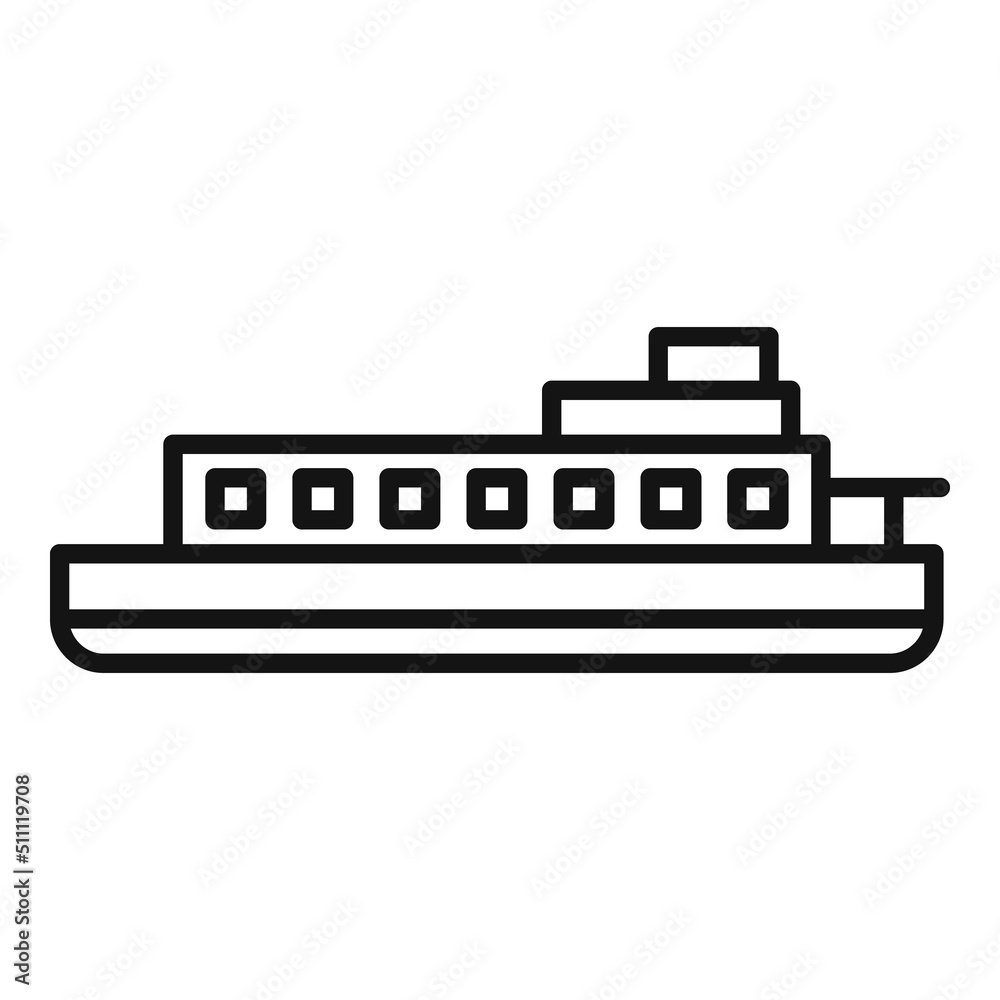 Sea ferry icon outline vector. Boat water Sea ferry icon outline vector. Boat water