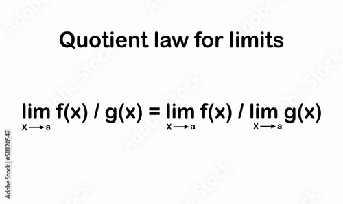 Quotient law for limits in mathematics