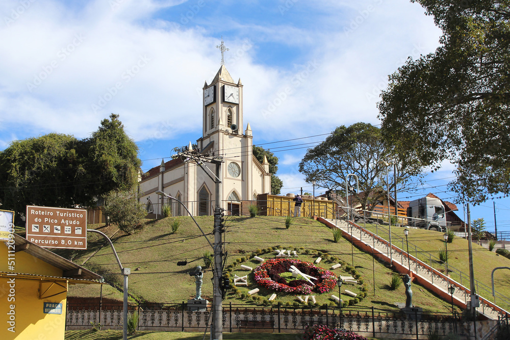 Obraz premium Church of St Benedict in Santo Antonio do Pinhal, SP, Brazil.
