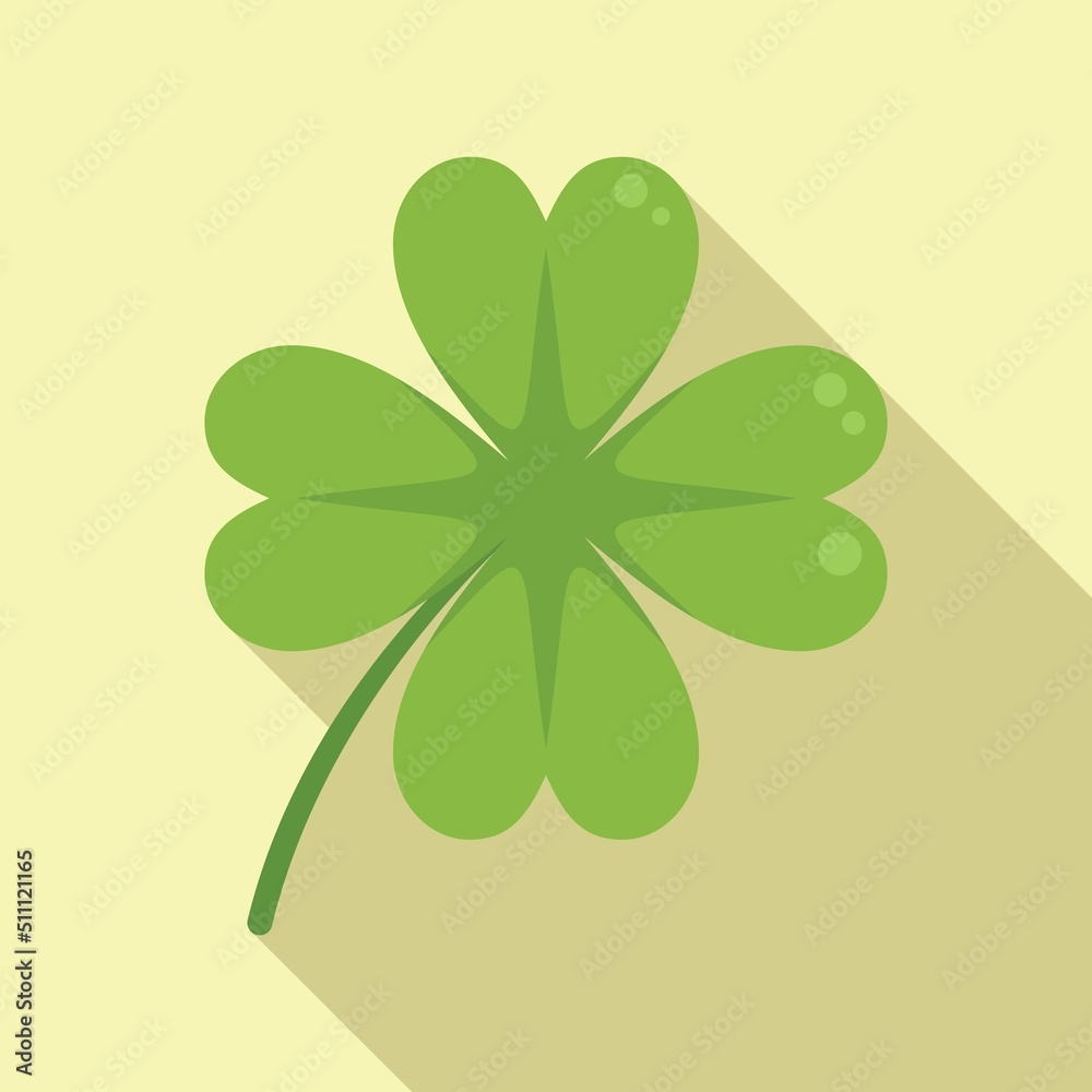 March clover icon flat vector. Ireland day March clover icon flat vector. Ireland day