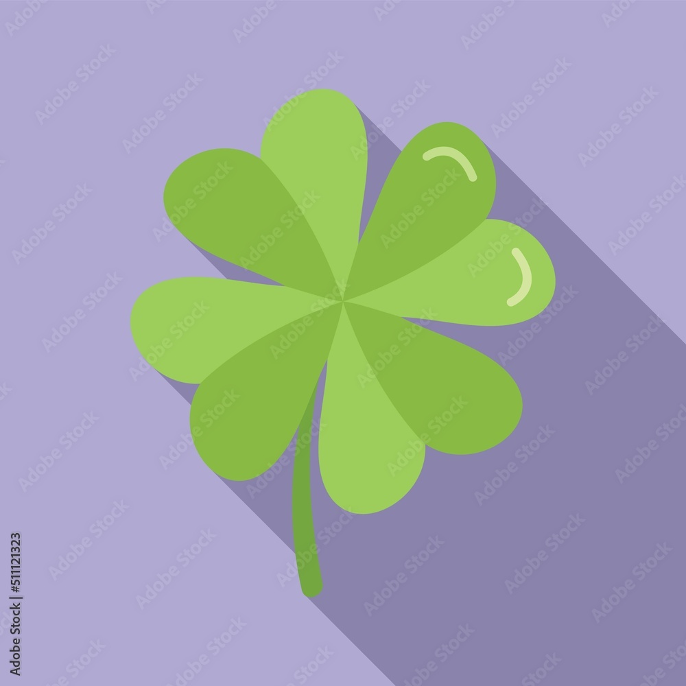 Clover art icon flat vector. Irish leaf Clover art icon flat vector. Irish leaf
