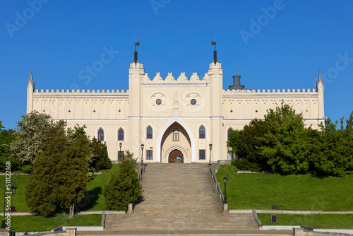 Lublin Castle, main entrance gate of the neo-gothic part of the building, Lublin, Poland