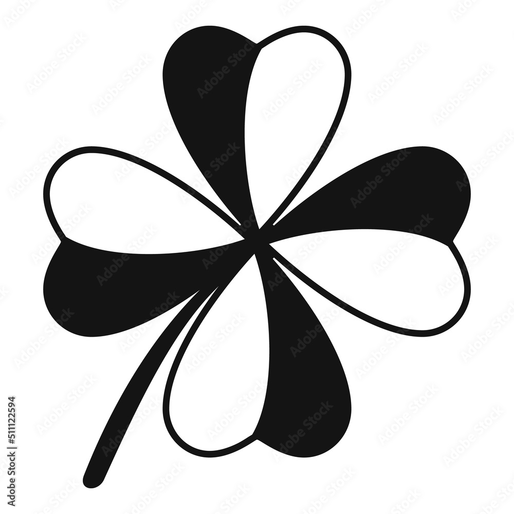 Spring clover icon simple vector. Luck leaf Spring clover icon simple vector. Luck leaf