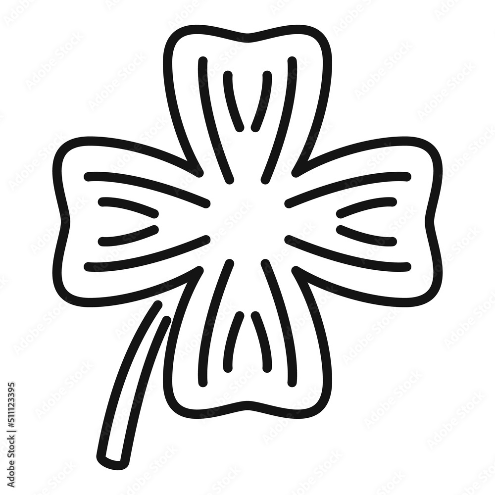 Fortune clover icon outline vector. Patrick luck Fortune clover icon outline vector. Patrick luck