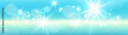 Abstract background. Blurred turquoise water backdrop. for your design, banner, summer or aqua poster. Sea. Panorama.