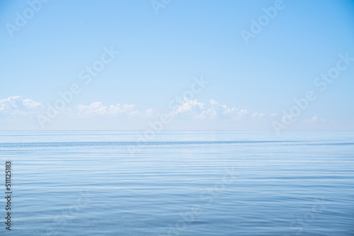 Calm Sea Ocean And Blue Sky Background. High quality photo