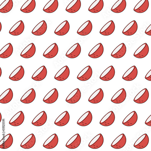 Colorful coconut seamless pattern.