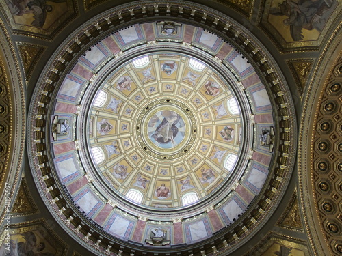 Cupola. St Stephen's Basilica, Budapest. Irgalmassag Eve. Coping with windows.